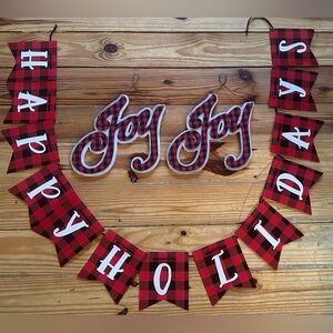 3 piece Buffalo Plaid Holiday Set